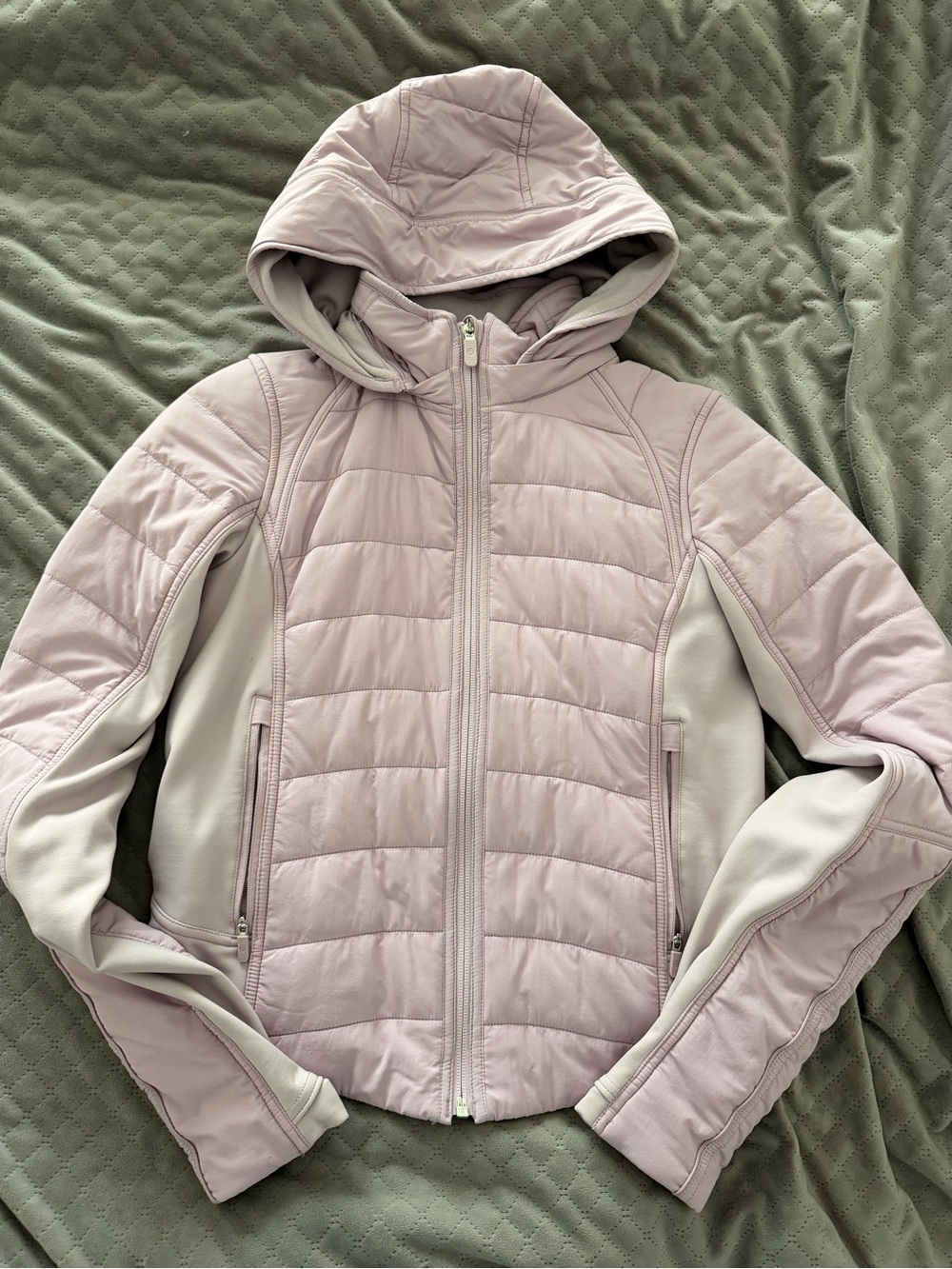 lululemon athletica Quilted Hooded Jacket in Light Lavender